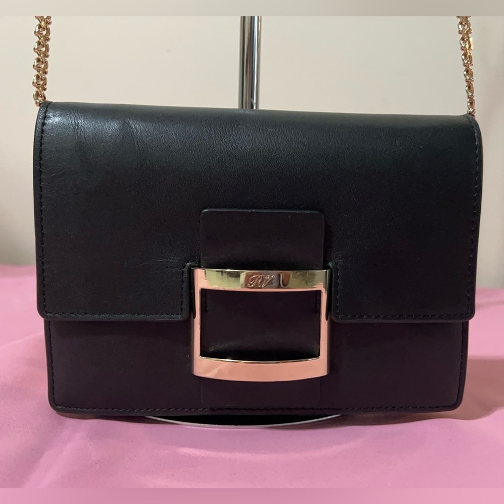 Roger Vivier Viv Icon Leather Chain Shoulder/Crossbody Bag
